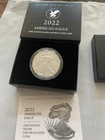 2022-W $1 1-oz Burnished American Silver Eagle w/ Box, OGP &COA