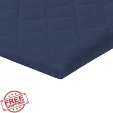 EVERYDAY KIDS Pack n Play Quilted Mattress Sheet Navy Playard