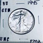 1945 BU GEM LIBERTY WALKING SILVER HALF UNC MS+++ U.S. MINT RARE COIN 9702