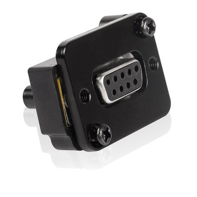 QIANRENON DB9 Panel Mount Straight Through Connector, 9-pin RS232 Serial Fema...