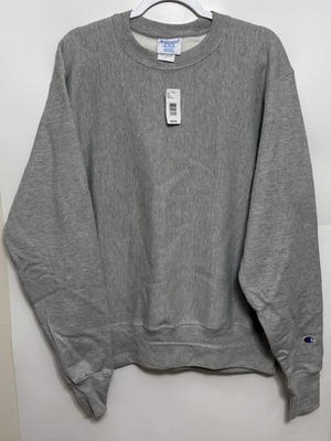 #ad Champion Reverse Weave Classic Crew Neck Sweatshirt Mens Medium NWT GRAY BLANK $22.49