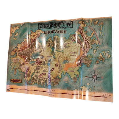 Eberron Khorvaire Poster Map Original Wizards of the Coast 2004 D&D 3E