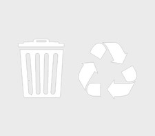 Recycle  Trash Decal Logo Symbol Trash cans Garbage Bins Vinyl Sticker