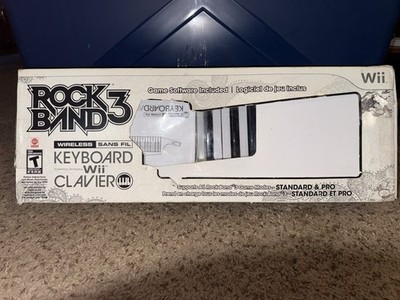 Rock Band 3 Wii Wireless Keyboard + New Game - Nintendo Wii - NEW OPEN BOX