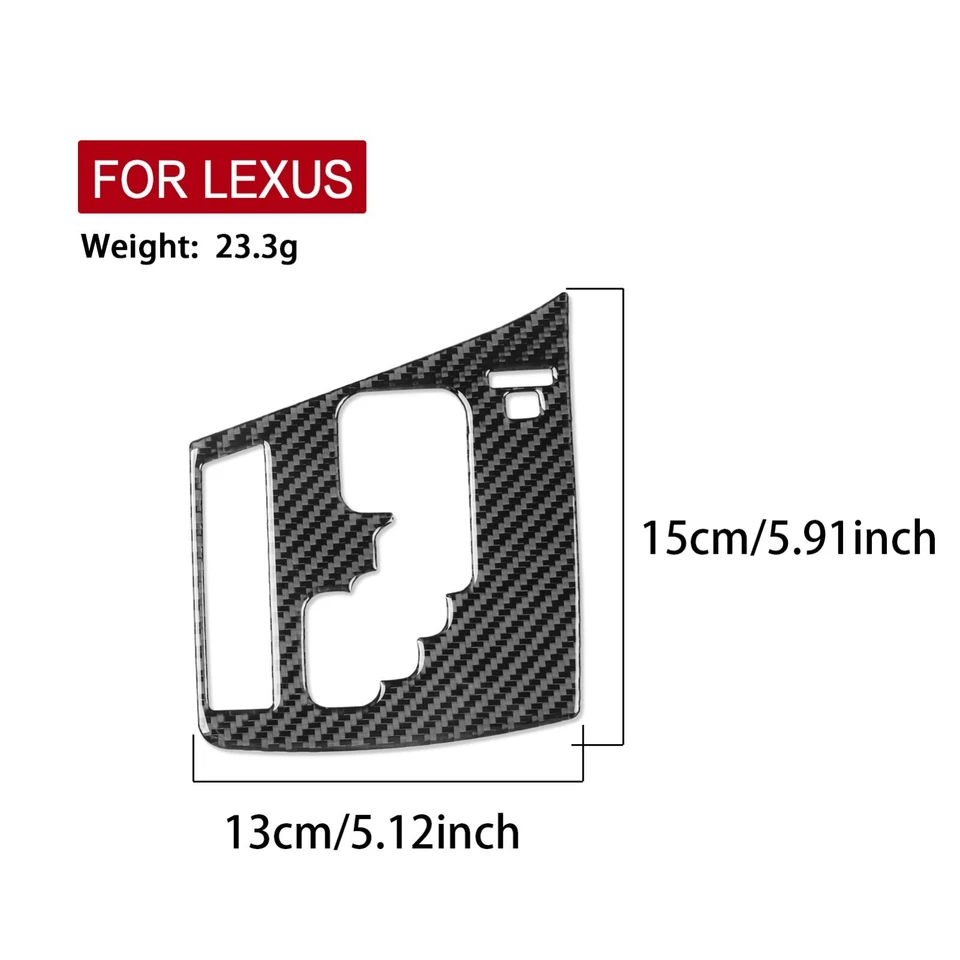 Panel de cambio de marchas de consola de fibra de carbono real para Lexus RX350 RX450h 2010-2015 Foto 2 de 4