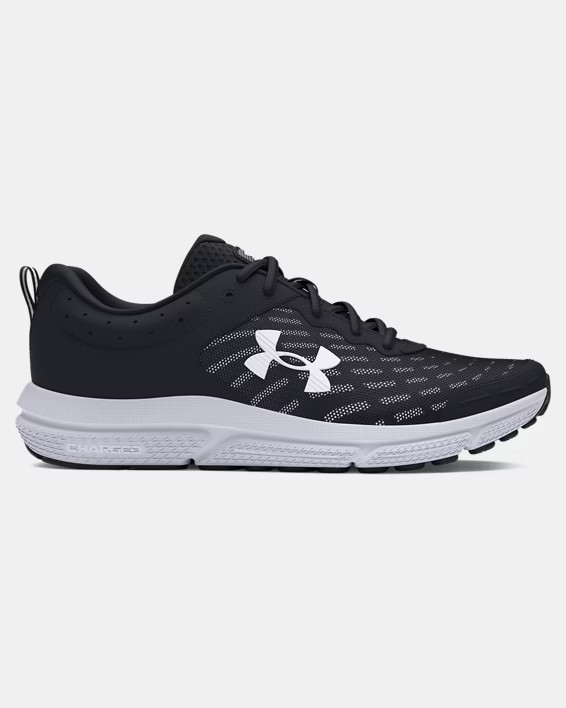 Under Armour UA Charged Assert 10 Wide Men’s Running Shoes Black/White - Size 9