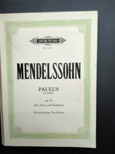 Mendelssohn Paulus op.36 Klavierauszug Edition Peters Nr. 1748