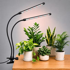 COSJM Grow Lights for Indoor Plants, 84 LEDs Full Spectrum White Red Clip Plant