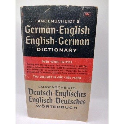 Langenscheidt's German-English, English-German Dictionary: Two Vols. in One