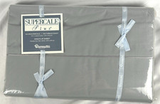 Vtg NEW Wamsutta Supercale Plus Gray King Flat Sheet Percale Made In USA