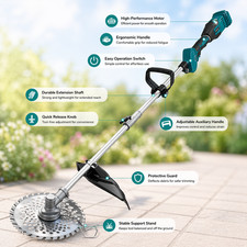 Cordless Grass Trimmer 9 Inch Brushless Lawn Mower Adjustable Garden Tool