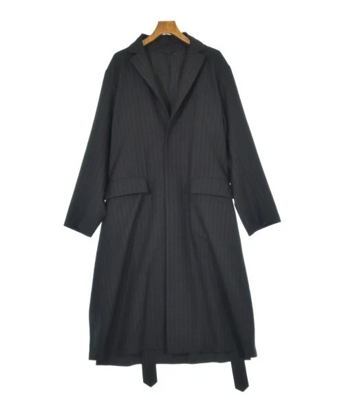 Cappotto uomo Maison Mihara Yasuhiro nero righe lana taglia 46