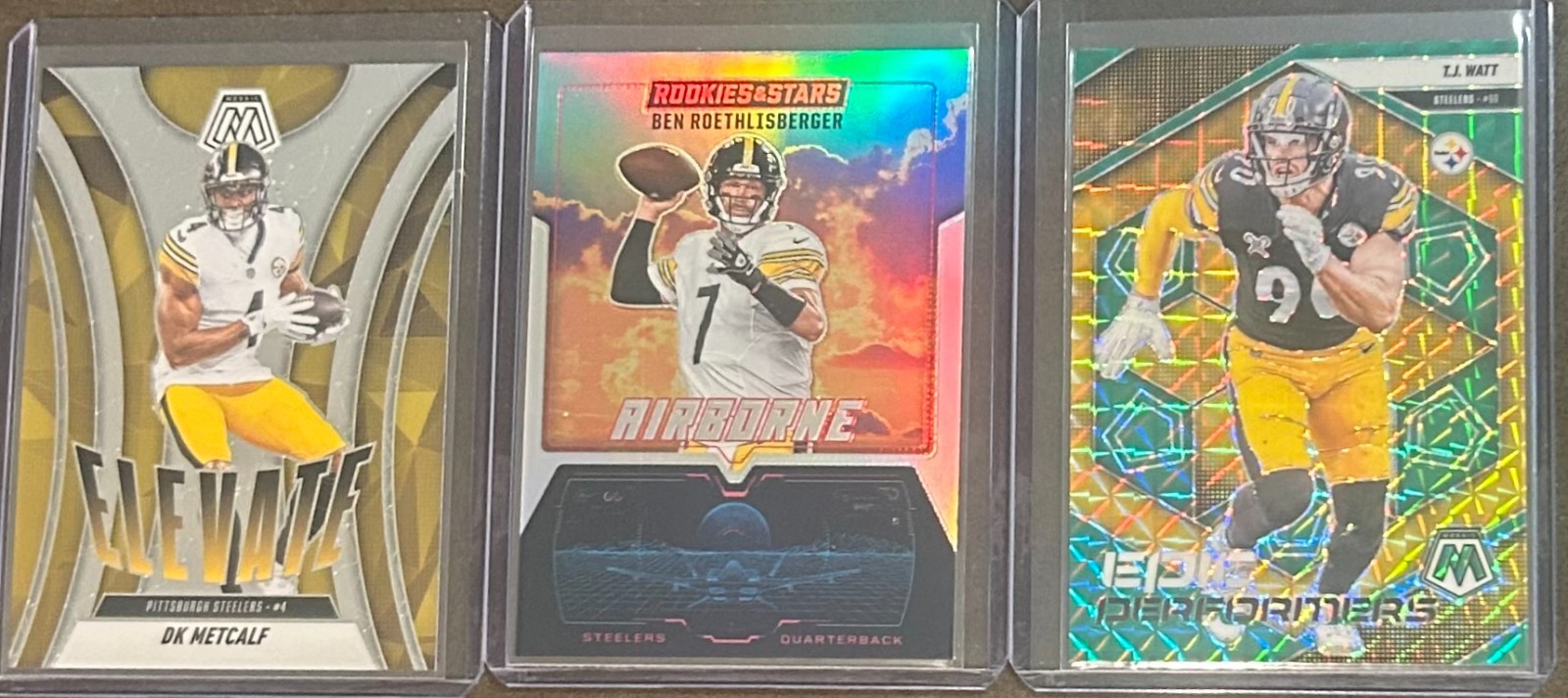 2025 Panini Football Pittsburgh Steelers 3 Card Insert/Parallel Trading Lot