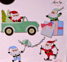 Christmas Santa Sizzix Thinlits Dies Activities 665958 SEALED Skiing Holidays