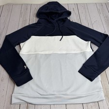 Under Armour Qualifier Terry Fleece Colorblock Hoodie Sweatshirt Womens Medium