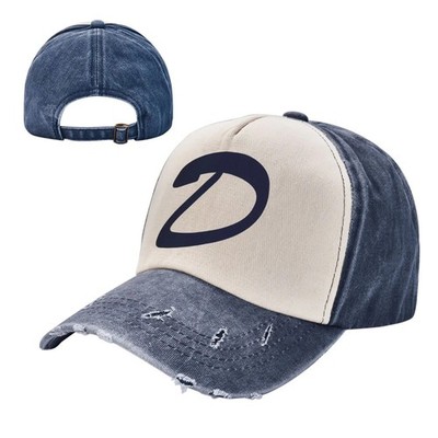 The Walking Dead Clementine Unisex Baseball Cap Distressed Denim Adjustable Snap