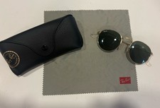 Ray-Ban RB3447 Round Gold Metal Sunglasses Classic 50-21-145 Green Lenses ITALY