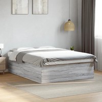 Bettgestell Sonoma Eiche Grau 160X200 Cm Holzwerkstoff