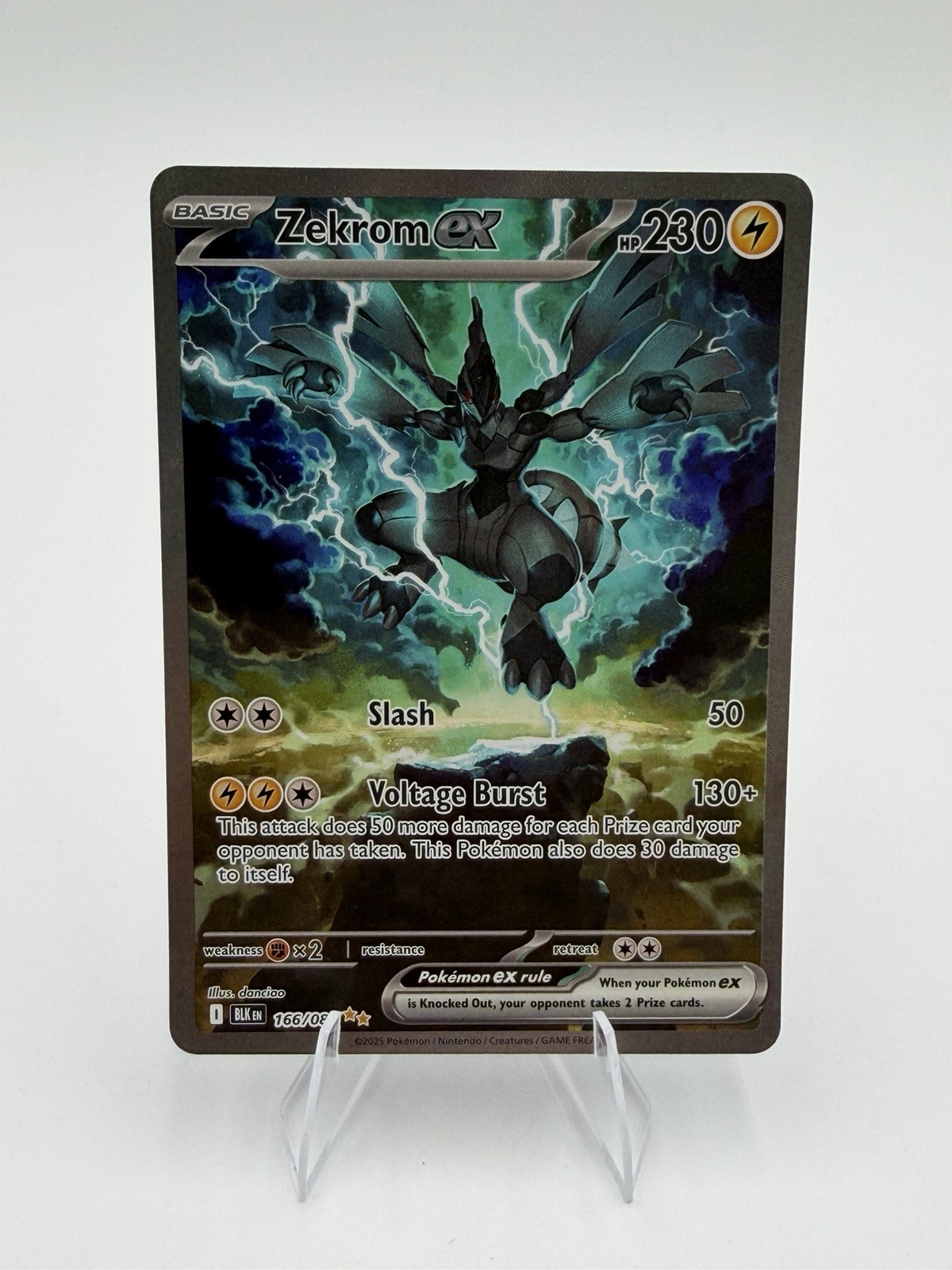 Zekrom EX 166/086 Special Illustration Rare Pokemon Black Bolt Holo NM