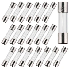BOJACK F6AL125V 6A 125V Fuse 6 Amp 125 Volt Max Fast Blow Glass Fuses... 