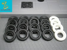 lot de 20 pneus dinky toys 15/8 bande ronde 4 blancs et 16 noirs .