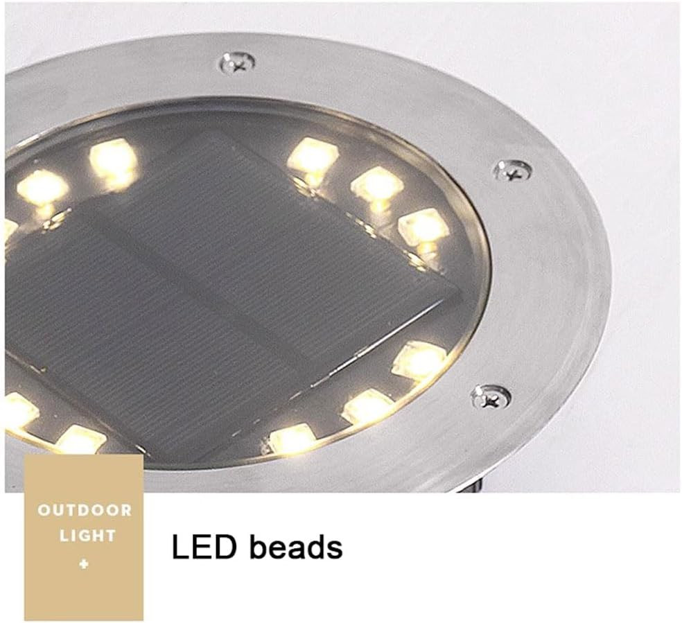 Faretto a Incasso Solare Giardino Esterno, 8/12/16/20 LED Luce Solare Confezione - 4