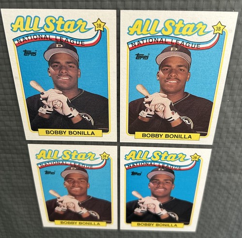 Bobby Bonilla 4 Card Lot, All-Star Topps 1988 #388, Pittsburgh Pirates - Picture 3 of 6
