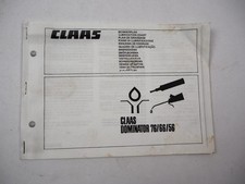 Claas Dominator 56 66 76 Mähdrescher Schmierplan 2000