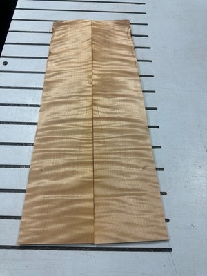 Figured European Birch Raw Wood Veneer 2 sheets 23'' x 4.5'' 917BB
