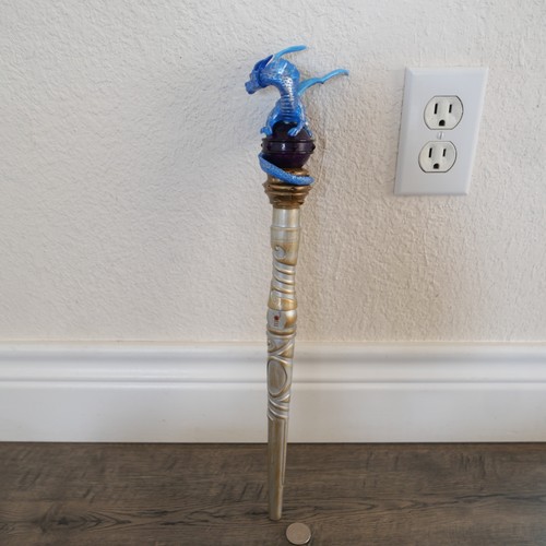 MagiQuest Magic Quest BLUE DRAGON Wand Topper Great Wolf Lodge w/ Gold Wand