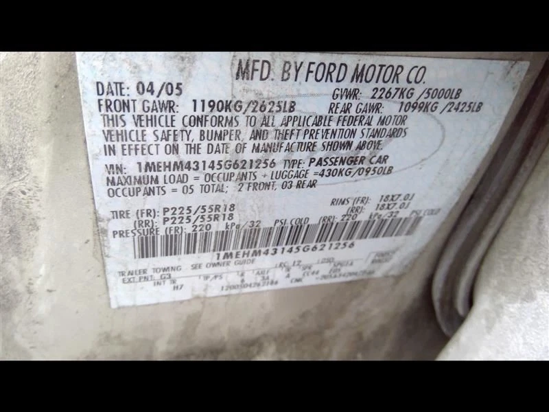 Luz antiniebla de esquina/estacionamiento para pasajeros para 05-07 MONTEGO 1577528 Foto 4 de 4