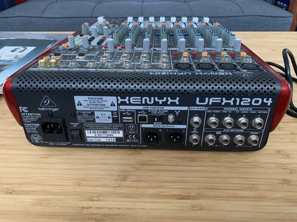 Behringer Xenyx UFX1204 12-Input 4-Bus Mixer with 16x4 USB/Firewire - Image 2 of 2