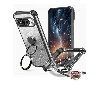 NEW KAJICOO Google Pixel 10 Pro Case with Double Ring Glitter Card List Strap