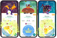 PTC GO  TRADE  Shiny Gigantamax Charizard   Venusaur   Blastoise  Level 50  Digital