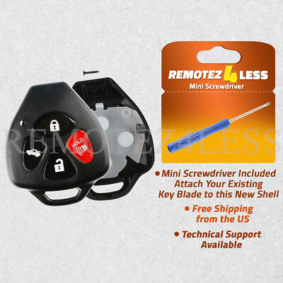 For 2013 Replacement Scion FR-S Remote Keyless Entry Shell Case Pad 4b No Cut