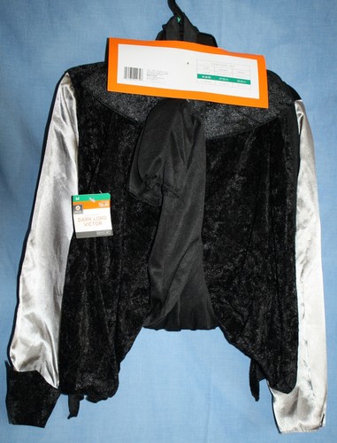 Target Halloween Costume Boys 6-8 Dark Lord Victor Cape Pants Shirt Black Gray - Picture 2 of 7