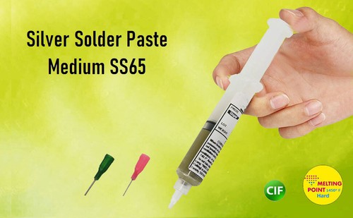 Silver Solder Paste Medium With Flux 1/2 Oz Troy(15.5 g) Syringe Soldering - Picture 2 of 11