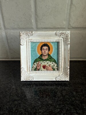 St. Luigi Saint Luigi Mangione Print Hand Painted Antique Style Frame Choose ...