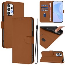 For Samsung Galaxy A17 A16 5G A15 A35 A55 Leather Card Wallet Stand Case Strap