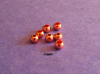 100 fly tying brass beads COPPER 100 beads 6 sizes available COMBINE SHIPPING