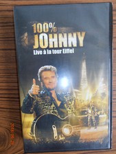 JOHNNY HALLYDAY 100% JOHNNY LIVE A LA TOUR EIFFEL Cassette VHS 