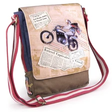 Z Wind Ups Evel Knievel Legacy Canvas - Messenger & Shoulder Bag Faux Leather