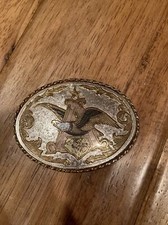 Anheuser Busch Budweiser Beer Brewing Belt Buckle 1978 Raintree Eagle