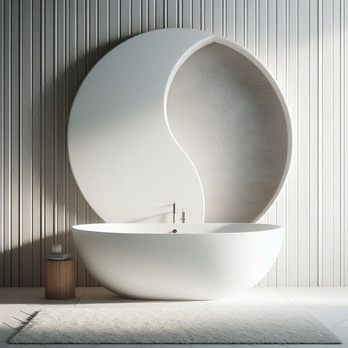 Freestanding Stone Resin Bath Contemporary Design Made in England by A