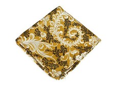 Lord R Colton Masterworks Pocket Square - Kyoto Copper Floral Silk - 75 New