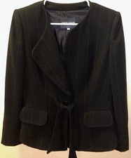 GIORGIO ARMANI Borgo 21 Black Silk Single Button Tuxedo Blazer Jacket 42 W Belt