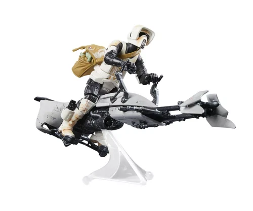 Star Wars: The Mandalorian Vintage Speeder Bike, Scout Trooper and Grogu Action