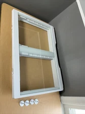 NICE! Genuine Crosley Crisper Drawer Pan Glass Cover ￼Assembly with Supports