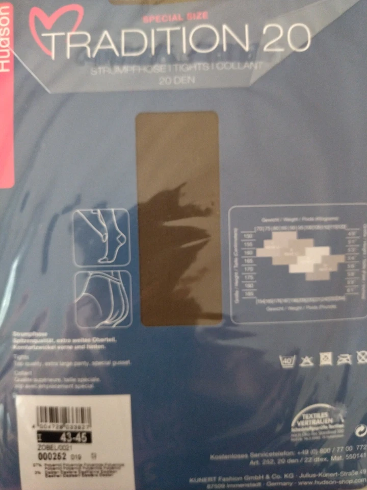 Gr. 42 44 NEU - 3 Fein Strumpfhosen z. Preis für 2 Hudson Tradition 20den, Braun - Bild 3 von 3