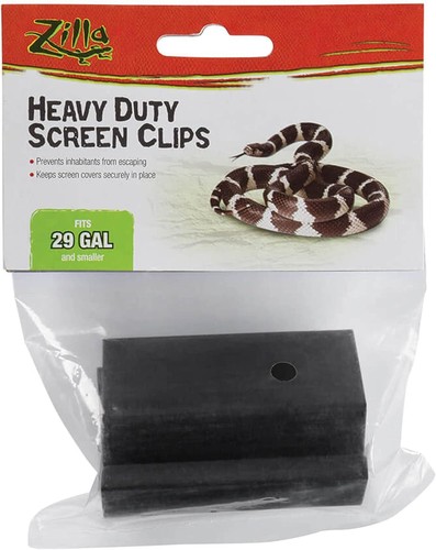 Zilla Reptile Terrarium Covers Heavty Duty Screen Clips, Sm 5-29G,2-pk - Picture 1 of 1
